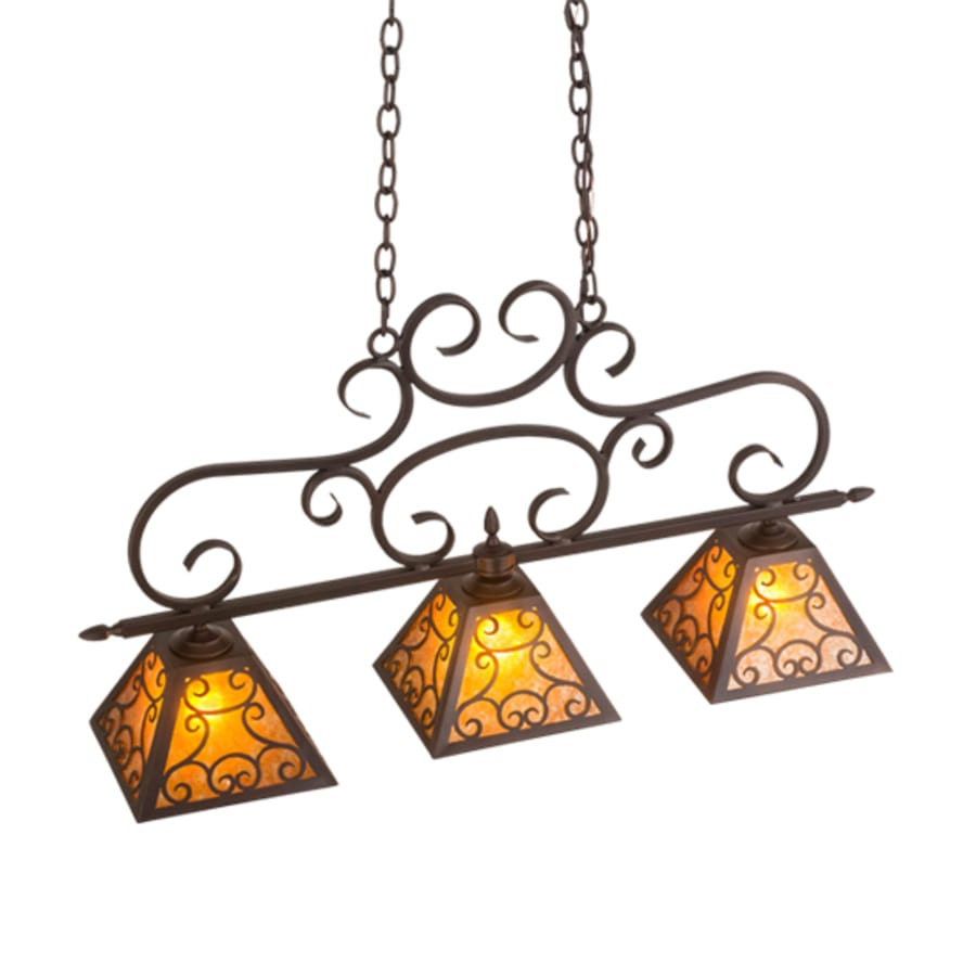 Meyda Tiffany Bandolei 3 Light 42" Wide Linear Pendant