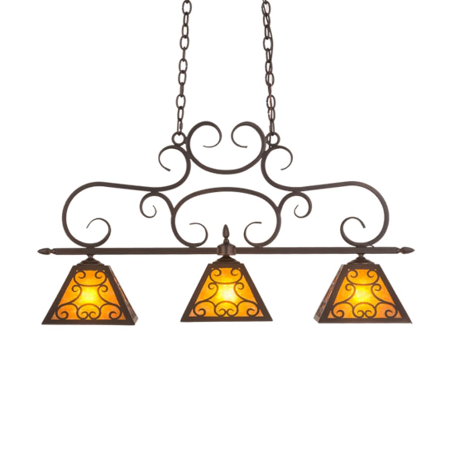 Meyda Tiffany Bandolei 3 Light 42" Wide Linear Pendant