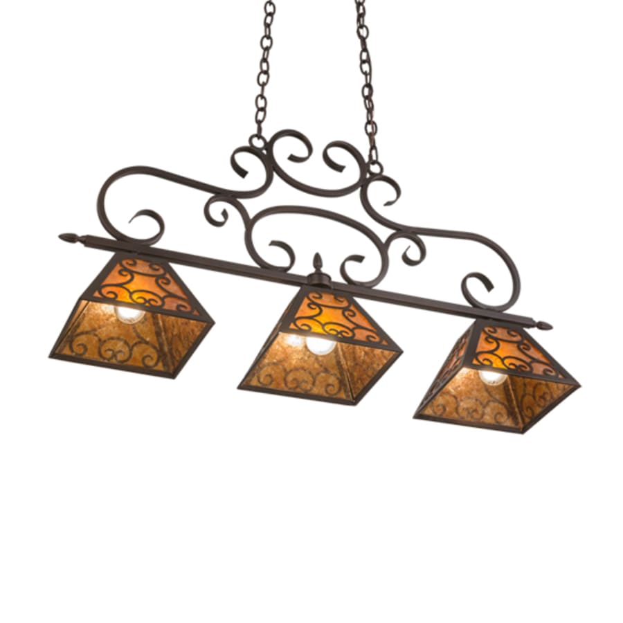 Meyda Tiffany Bandolei 3 Light 42" Wide Linear Pendant