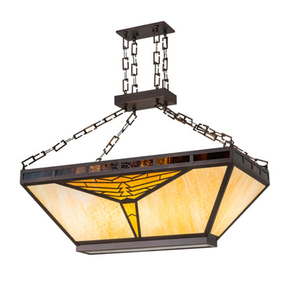 Meyda Tiffany Mission 9 Light 48" Wide Linear Pendant
