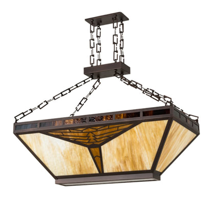 Meyda Tiffany Mission 9 Light 48" Wide Linear Pendant