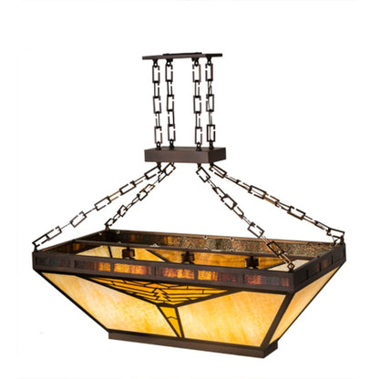 Meyda Tiffany Mission 9 Light 48" Wide Linear Pendant