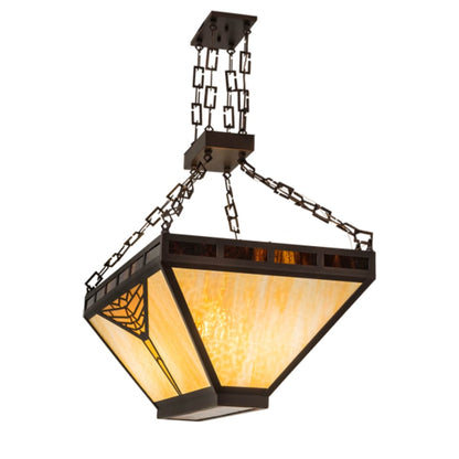 Meyda Tiffany Mission 9 Light 48" Wide Linear Pendant