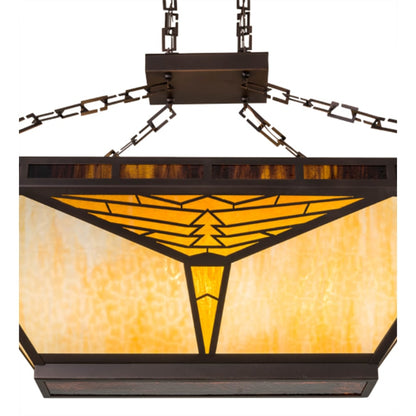 Meyda Tiffany Mission 9 Light 48" Wide Linear Pendant