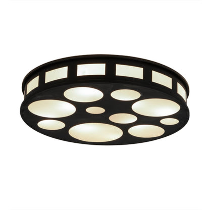 Meyda Tiffany Geo 8 Light 30" Wide Semi-Flush Drum Ceiling Fixture