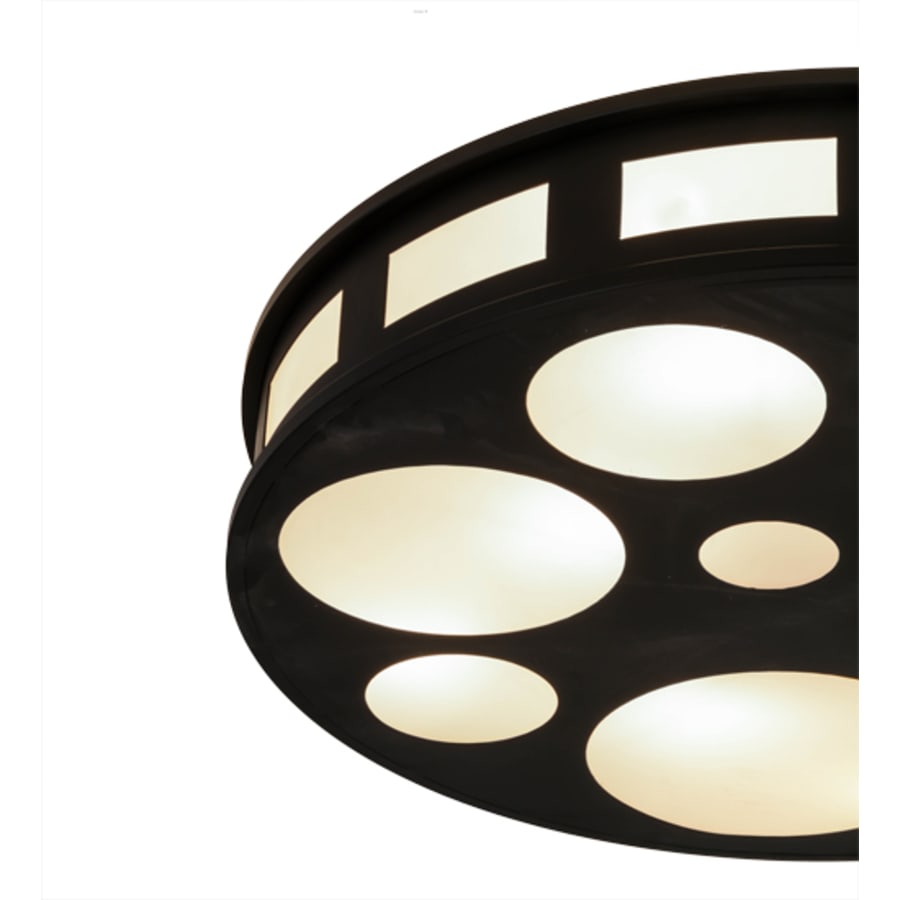 Meyda Tiffany Geo 8 Light 30" Wide Semi-Flush Drum Ceiling Fixture