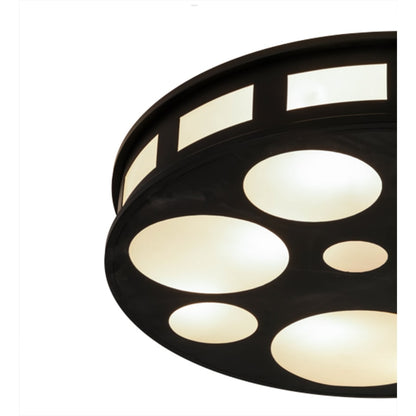 Meyda Tiffany Geo 8 Light 30" Wide Semi-Flush Drum Ceiling Fixture