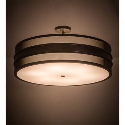 Meyda Tiffany Nolan 6 Light 36" Wide Semi-Flush Drum Ceiling Fixture
