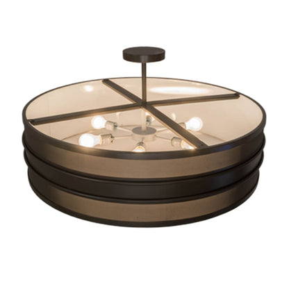 Meyda Tiffany Nolan 6 Light 36" Wide Semi-Flush Drum Ceiling Fixture