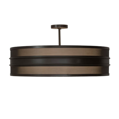 Meyda Tiffany Nolan 6 Light 36" Wide Semi-Flush Drum Ceiling Fixture