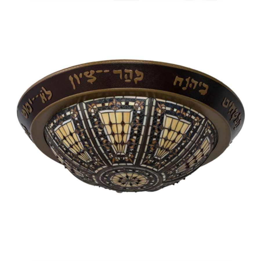 Meyda Tiffany Fleur-de-lis 6 Light 30" Wide Flush Mount Bowl Ceiling Fixture