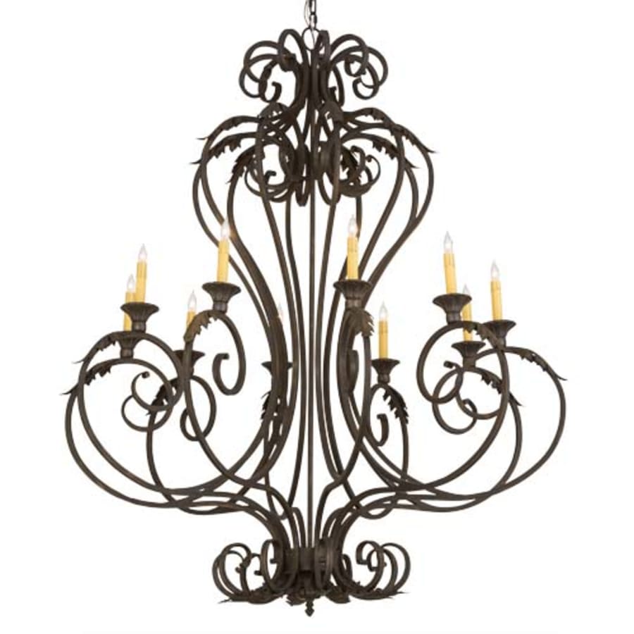 Meyda Tiffany Josephine 10 Light 48" Wide Taper Candle Style Chandelier