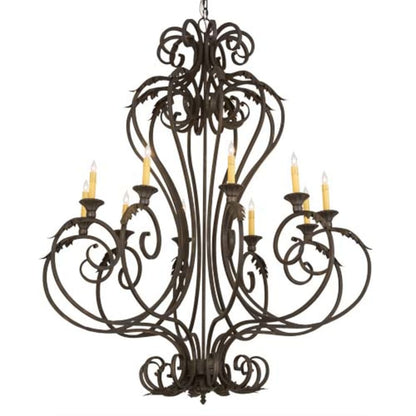 Meyda Tiffany Josephine 10 Light 48" Wide Taper Candle Style Chandelier