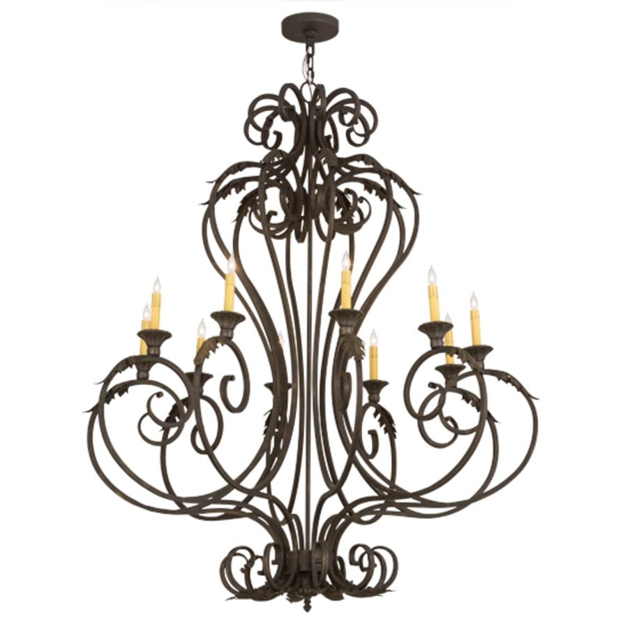 Meyda Tiffany Josephine 10 Light 48" Wide Taper Candle Style Chandelier