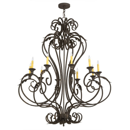 Meyda Tiffany Josephine 10 Light 48" Wide Taper Candle Style Chandelier