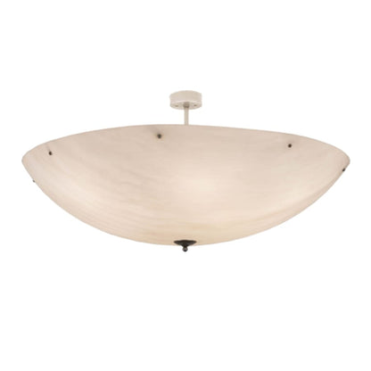 Meyda Tiffany Madison 12 Light 60" Wide Semi-Flush Bowl Ceiling Fixture - Nickel Finish - GU24 Bulb Base