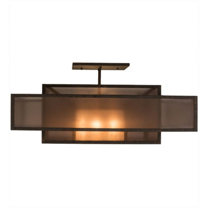 Meyda Tiffany Umador 4 Light 51" Wide Semi-Flush Square Ceiling Fixture