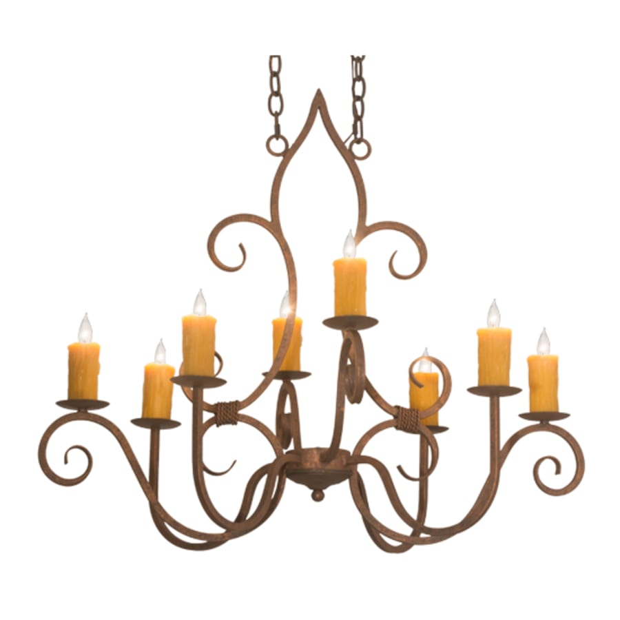 Meyda Tiffany Long Clifton 8 Light 36" Wide Taper Candle Style Chandelier