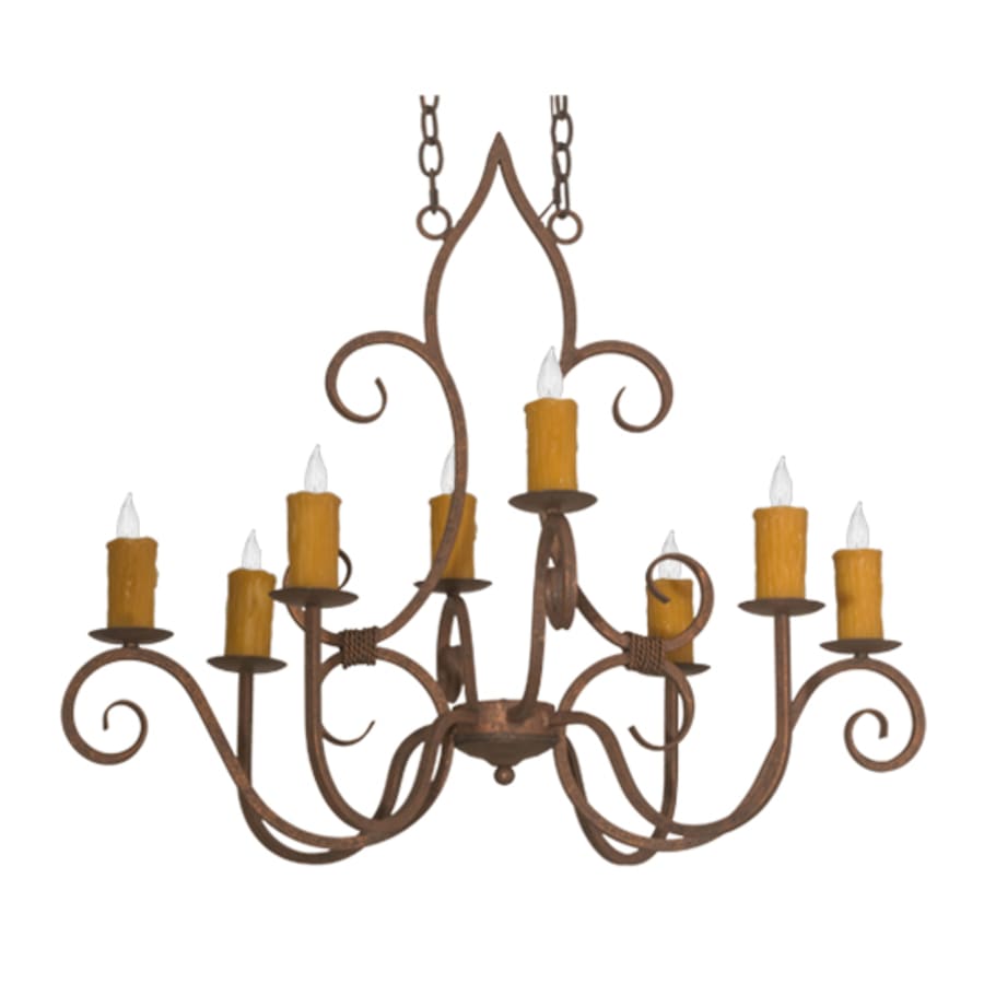 Meyda Tiffany Long Clifton 8 Light 36" Wide Taper Candle Style Chandelier