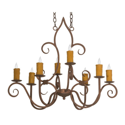 Meyda Tiffany Long Clifton 8 Light 36" Wide Taper Candle Style Chandelier