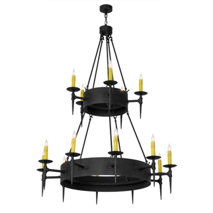 Meyda Tiffany Thorndike 15 Light 50" Wide Taper Candle Style Chandelier