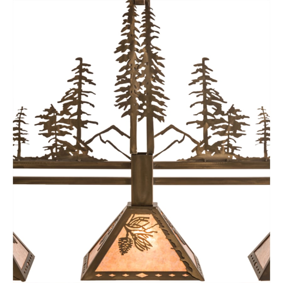 Meyda Tiffany Tall Pines 3 Light 46" Wide Linear Pendant