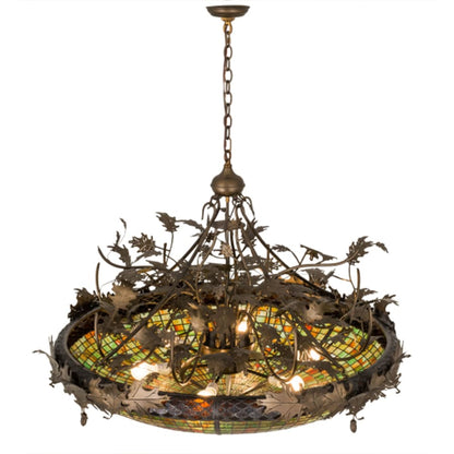 Meyda Tiffany Greenbriar Oak 6 Light 48" Wide Pendant