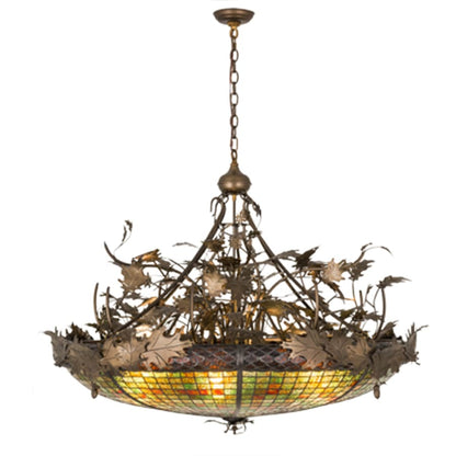 Meyda Tiffany Greenbriar Oak 6 Light 48" Wide Pendant