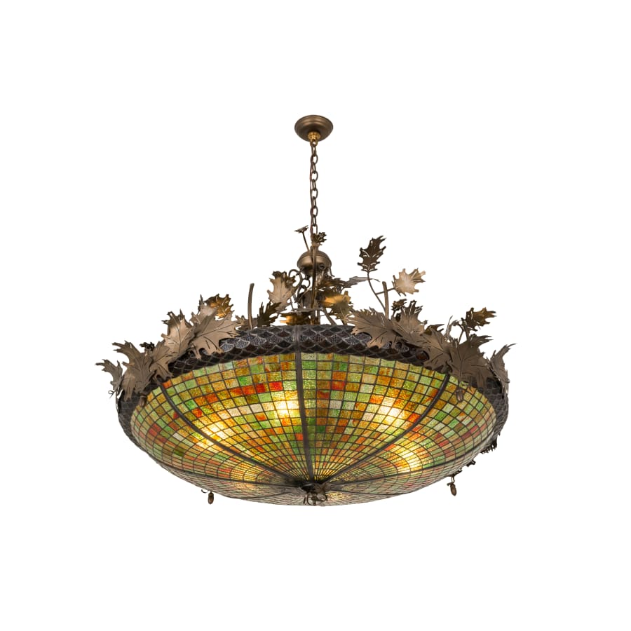 Meyda Tiffany Greenbriar Oak 6 Light 48" Wide Pendant