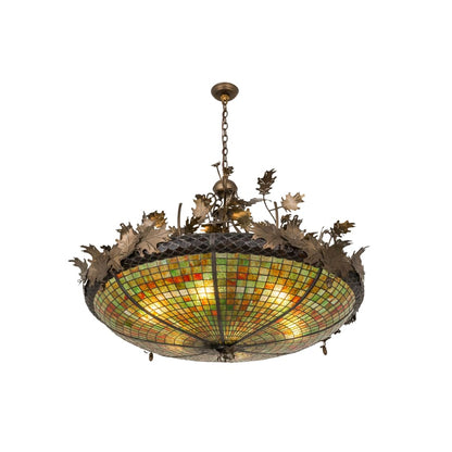 Meyda Tiffany Greenbriar Oak 6 Light 48" Wide Pendant