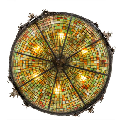 Meyda Tiffany Greenbriar Oak 6 Light 48" Wide Pendant