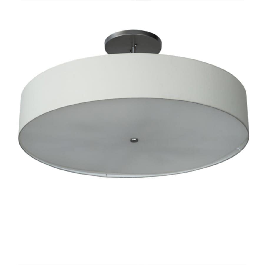 Meyda Tiffany Cilindro 6 Light 42" Wide Semi-Flush Drum Ceiling Fixture - Nickel Finish