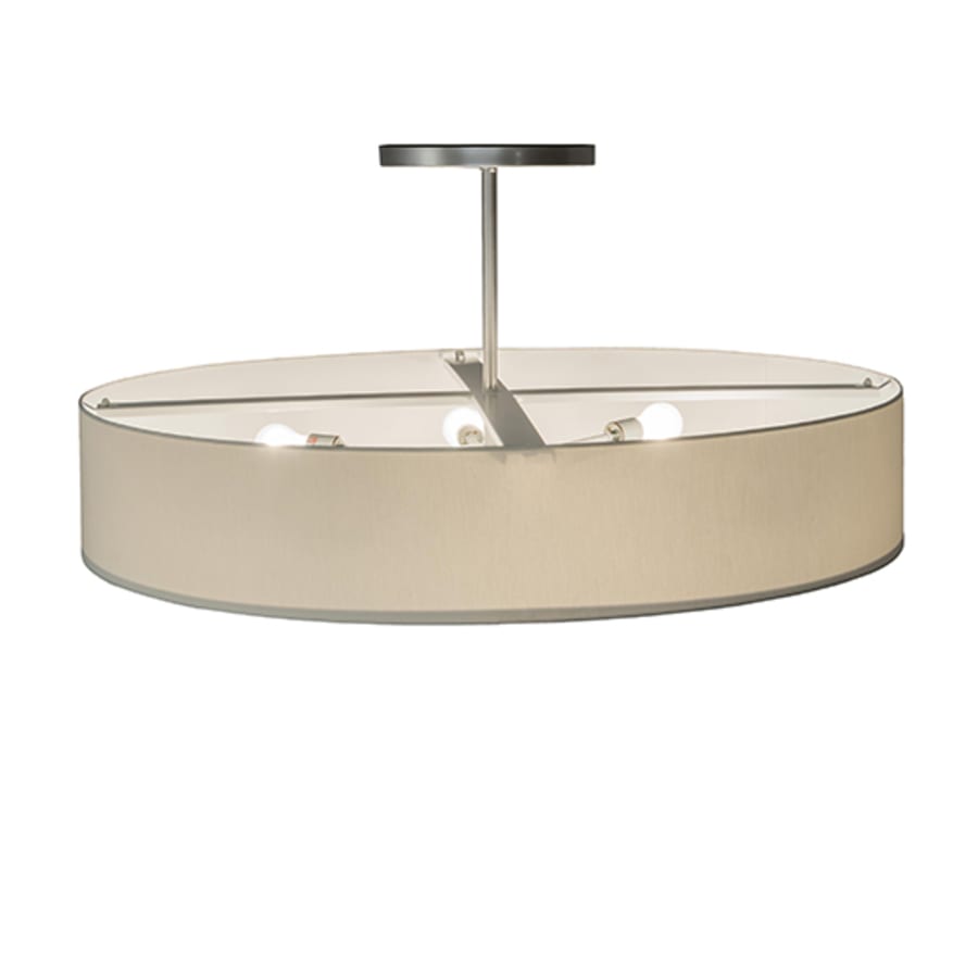 Meyda Tiffany Cilindro 6 Light 42" Wide Semi-Flush Drum Ceiling Fixture - Nickel Finish