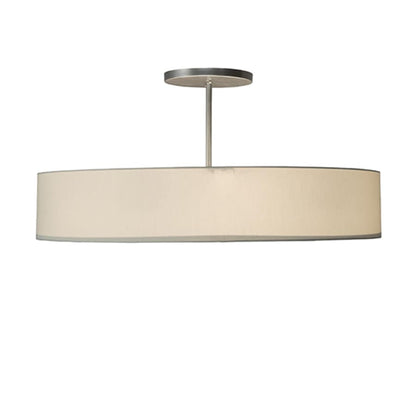 Meyda Tiffany Cilindro 6 Light 42" Wide Semi-Flush Drum Ceiling Fixture - Nickel Finish