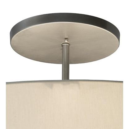 Meyda Tiffany Cilindro 6 Light 42" Wide Semi-Flush Drum Ceiling Fixture - Nickel Finish