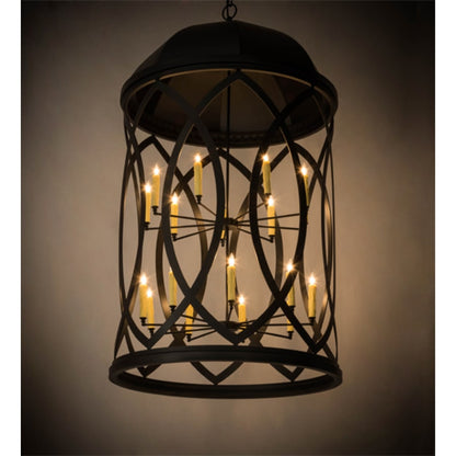 Meyda Tiffany Grafton 18 Light 42" Wide Taper Candle Pendant
