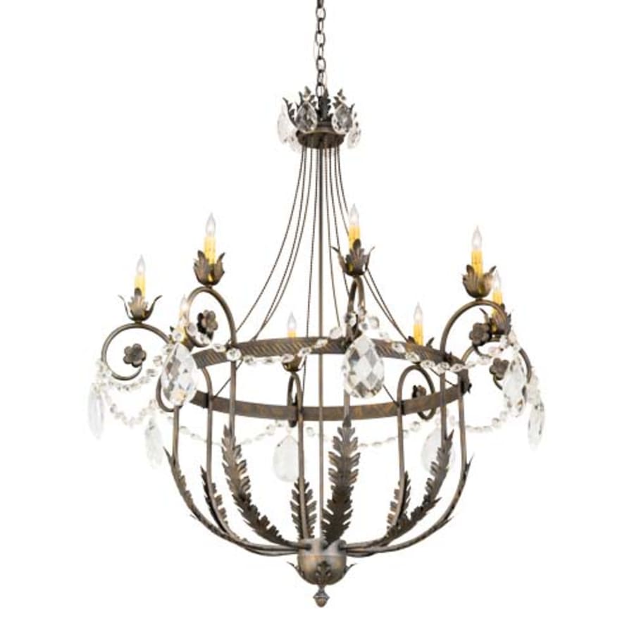 Meyda Tiffany Antonia 8 Light 40" Wide Crystal Candle Style Chandelier