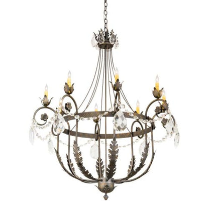 Meyda Tiffany Antonia 8 Light 40" Wide Crystal Candle Style Chandelier