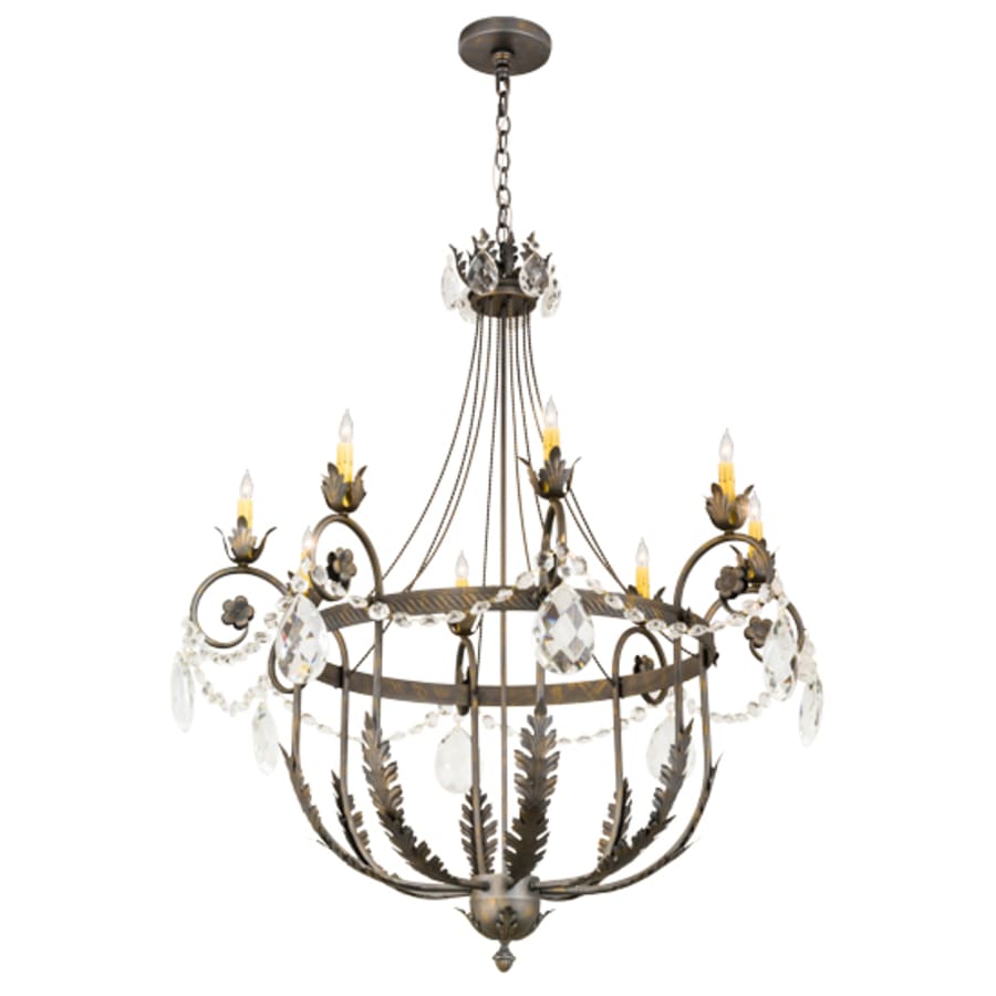 Meyda Tiffany Antonia 8 Light 40" Wide Crystal Candle Style Chandelier