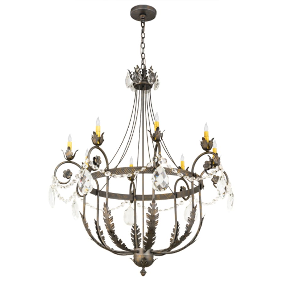 Meyda Tiffany Antonia 8 Light 40" Wide Crystal Candle Style Chandelier