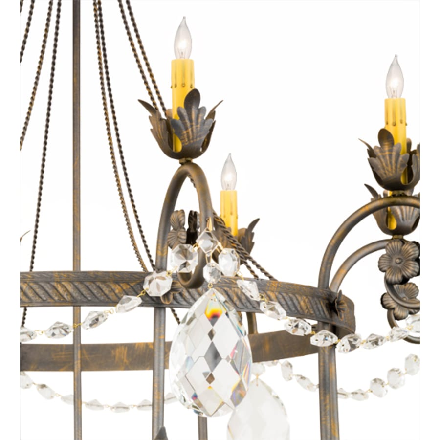 Meyda Tiffany Antonia 8 Light 40" Wide Crystal Candle Style Chandelier