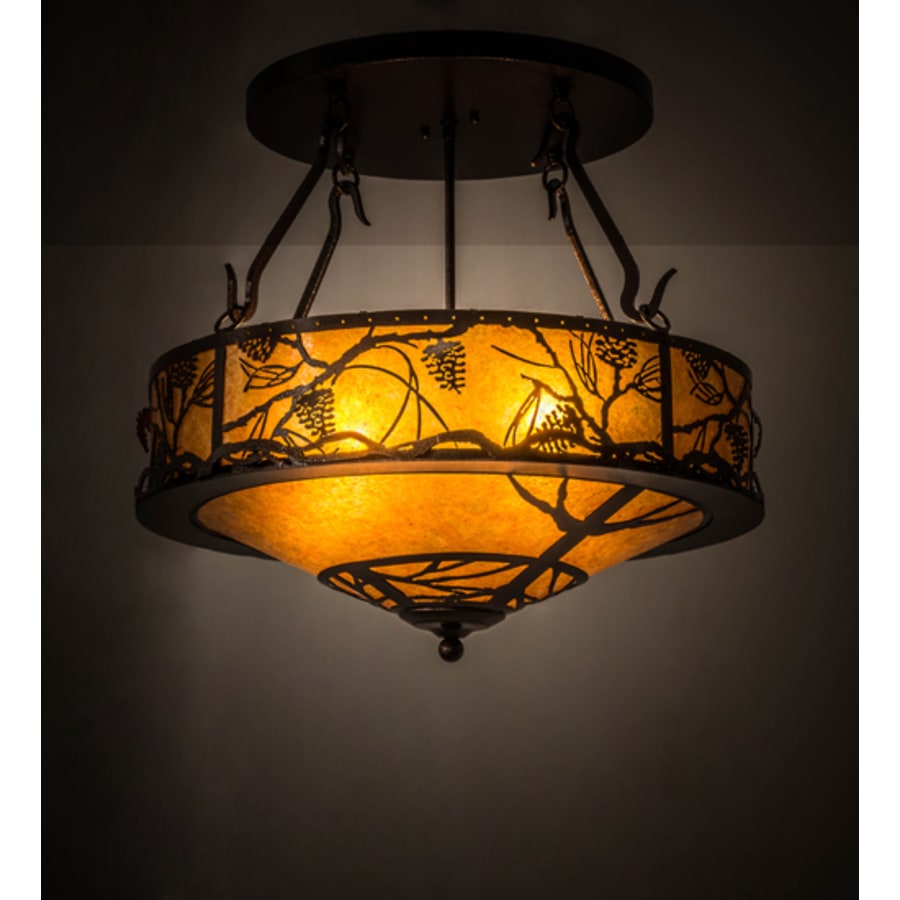 Meyda Tiffany Whispering Pines 4 Light 24" Wide Pendant