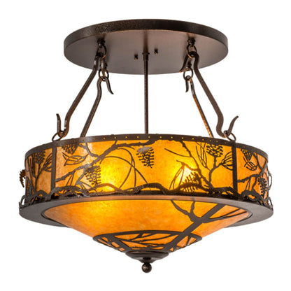Meyda Tiffany Whispering Pines 4 Light 24" Wide Pendant