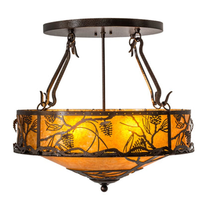 Meyda Tiffany Whispering Pines 4 Light 24" Wide Pendant