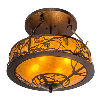 Meyda Tiffany Whispering Pines 4 Light 24" Wide Pendant