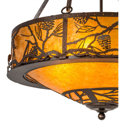 Meyda Tiffany Whispering Pines 4 Light 24" Wide Pendant