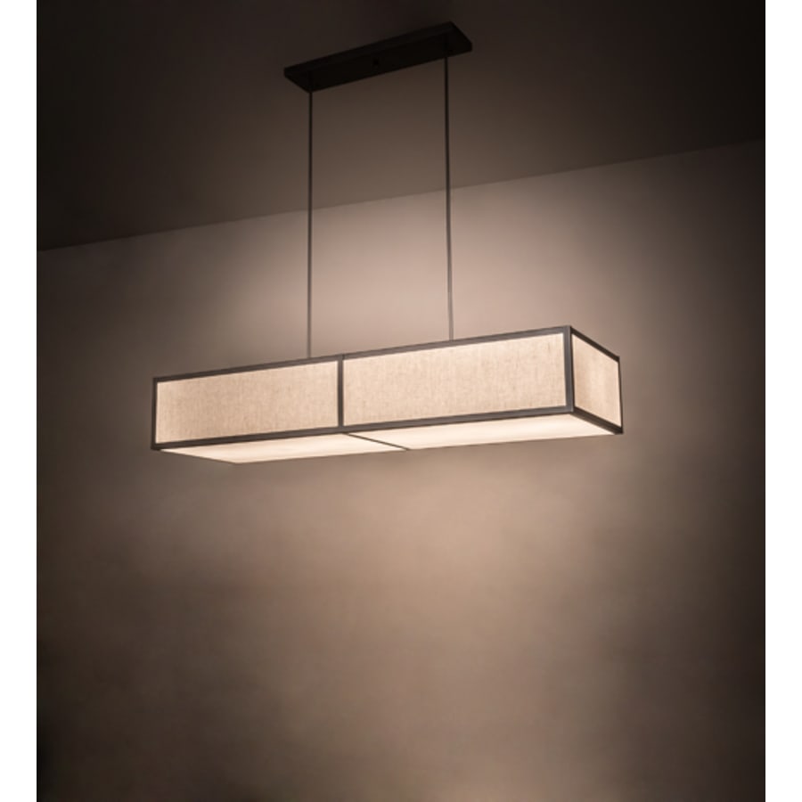 Meyda Tiffany Quadrato 6 Light 72" Wide Linear Pendant