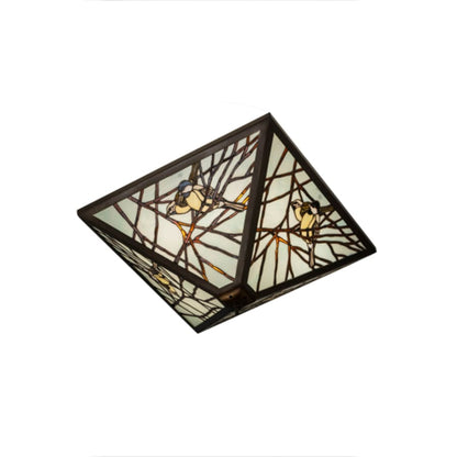 Meyda Tiffany Backyard Friends 4 Light 30" Wide Semi-Flush Ceiling Fixture - Antique Copper Finish - GU24 Bulb Base