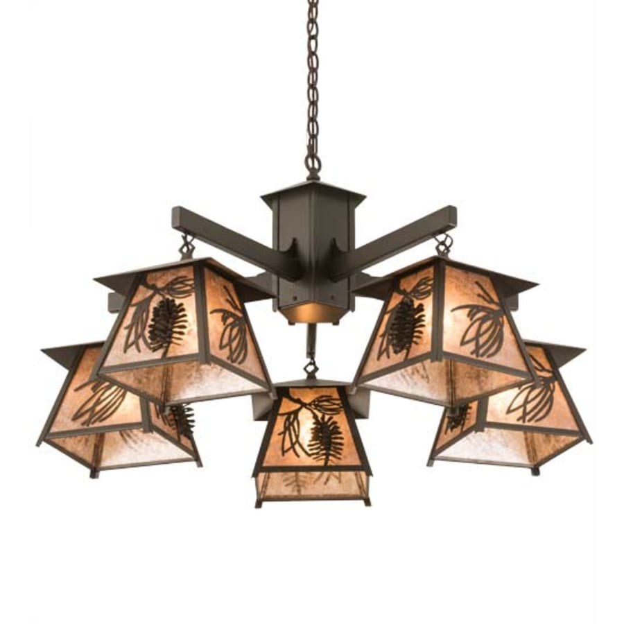 Meyda Tiffany Scotch Pine 5 Light 40" Wide Chandelier