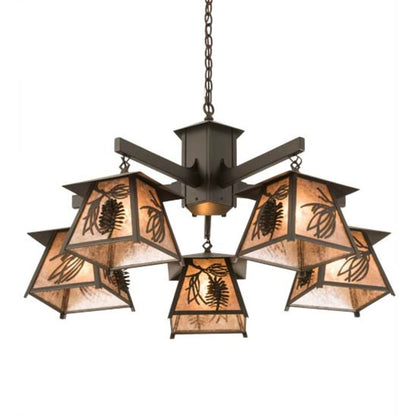 Meyda Tiffany Scotch Pine 5 Light 40" Wide Chandelier